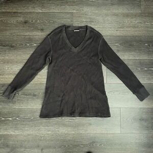 PACT THERMAL WAFFLE  Long Sleeve‎ V-neck Tunic  T-shirt  Medium Cotton Gorpcore